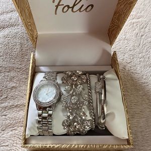 New bracelet and watch gift set. Never worn